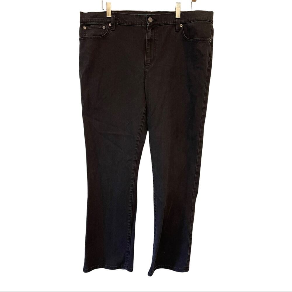 LRL Ralph Lauren Classic Straight Black Jeans 16